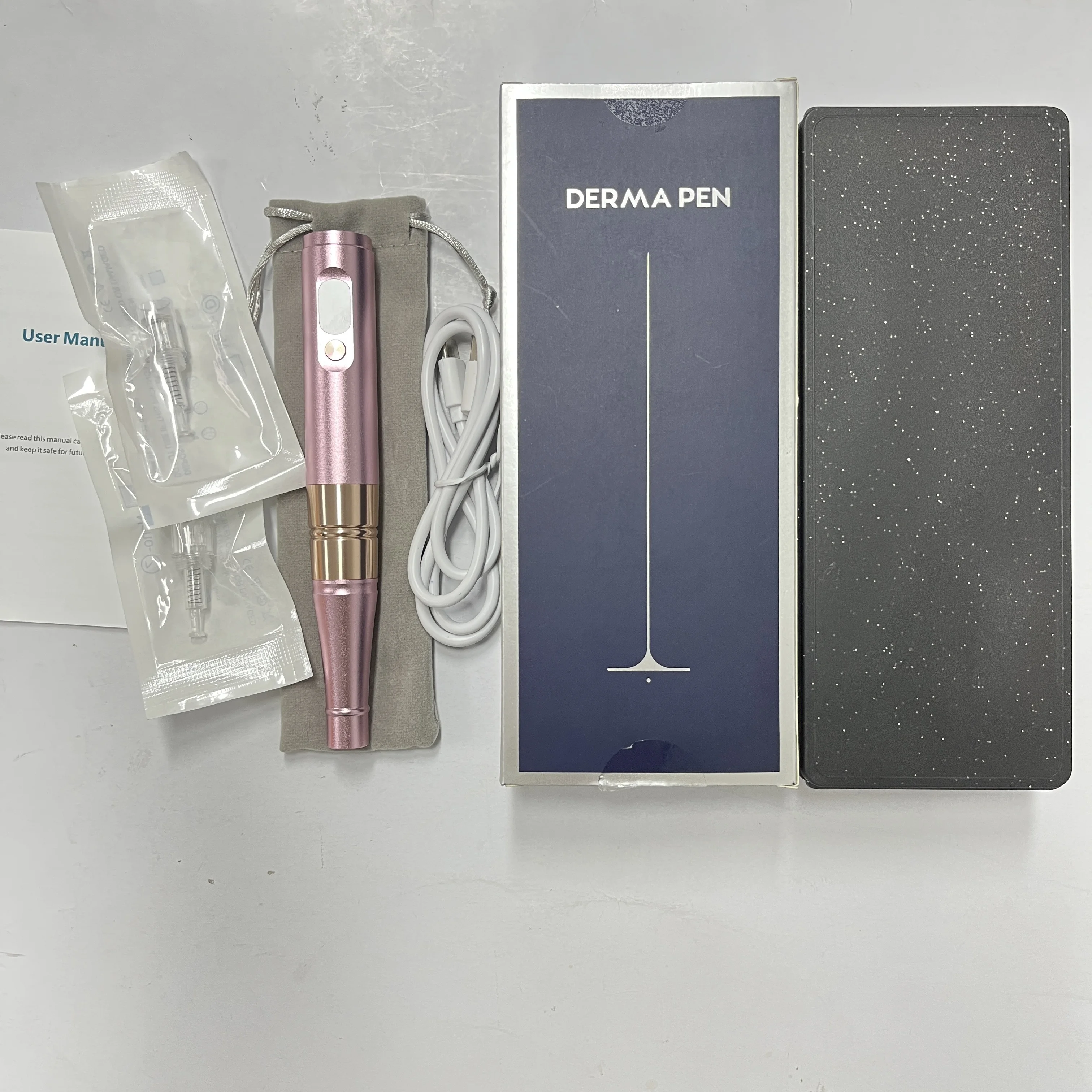(S02) Nano Microcrystal Pen, Facial Beauty Skin Care Tool, Facial Massage Instrument - With 2 Disposable Replacement Heads 5