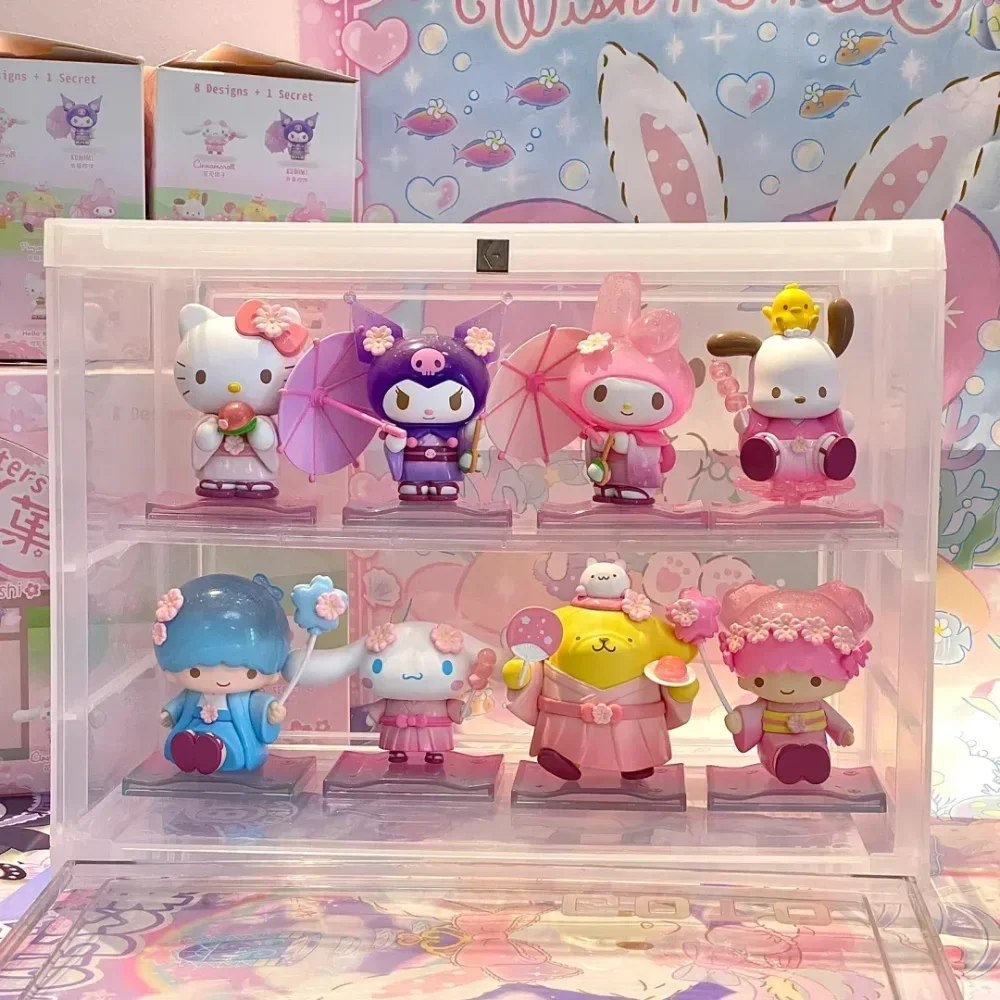 

Sanrio Blossom And Wagashi Series Blind Box Kitty Cinnamoroll Action Figure Kuromi Melody Figurine Collection Toys Birthday Gift