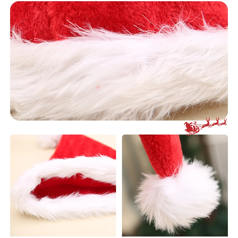 Christmas Hat Adults Kids Santa Claus Cap Christmas Decoration
