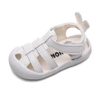 Cut-outs Newborn Shoes Toddler Girl Sandals 2024 Summer Baby Cirb Shoes Boy Black White Pink Cute Baby Girl Bunny Sandals E02221 4