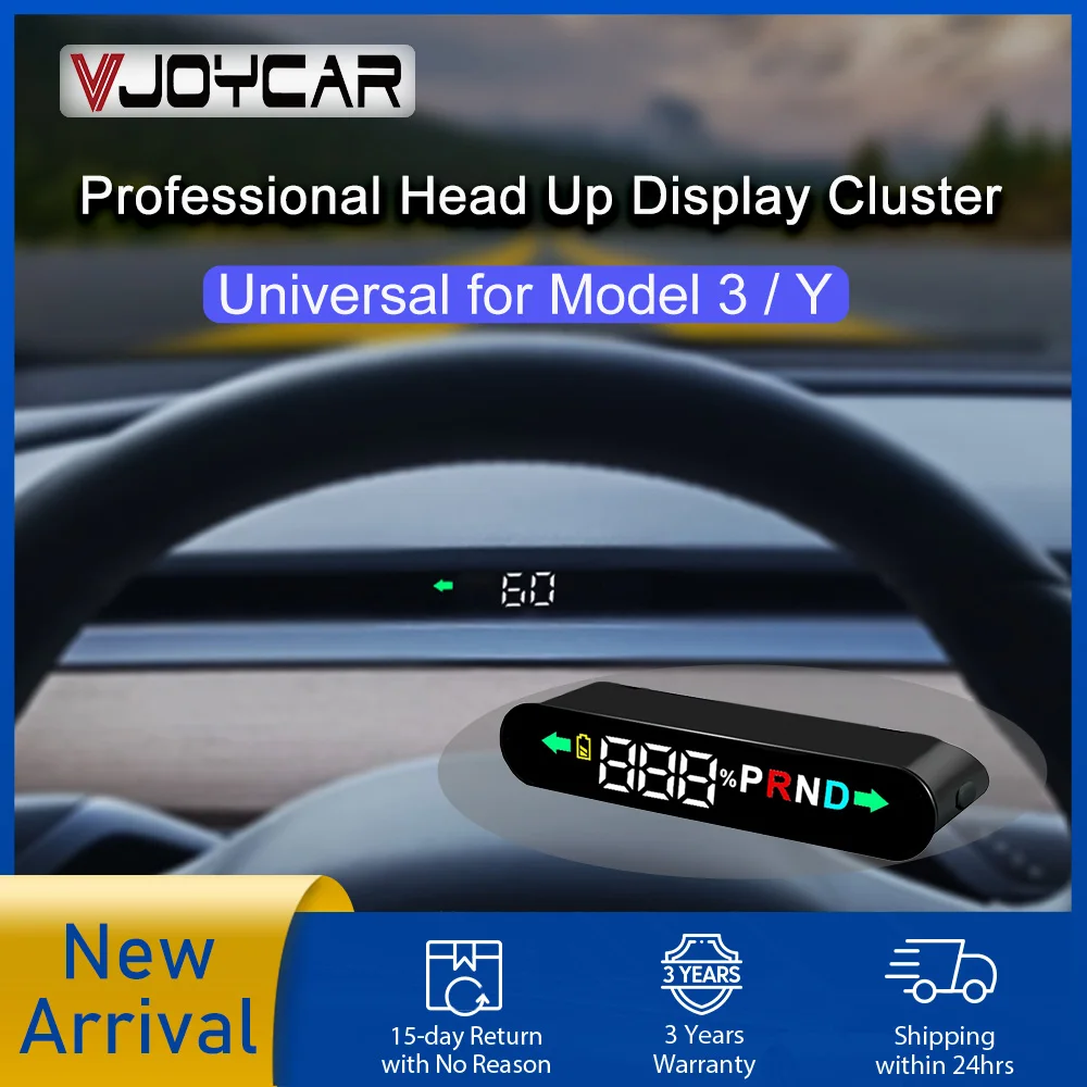 New VX1 Dashboard Hidden HUD Cluster for Tesla Model 3 Y Smart  Speed Gear Position Turning Light Battery Free Software Upgrade