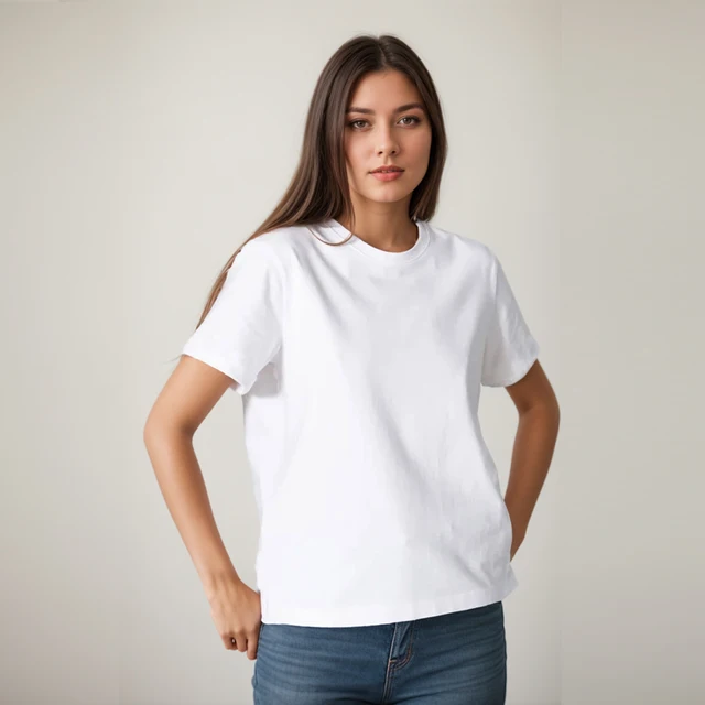 Cotton Short Sleeve Tops 220 Grams Heavy T-shirt Y2k Casual Comfortable Tee Shirt Black & White O-neck Woman Clothing YH2532 1