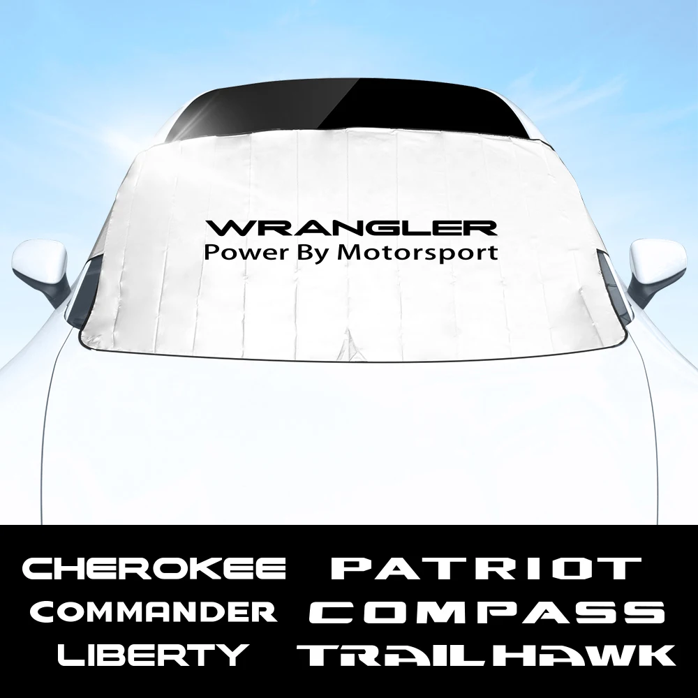 Auto Windschutz scheibe Sonnenschutz Auto Sonnenschirm für Jeep Renegade  Patriot Wrangler Kommandant Cherokee Kompass Trail hawk Freiheit Rubicon -  AliExpress