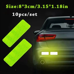 10 - Piece Reflective Safety Strip Set (Fluorescent yellow)