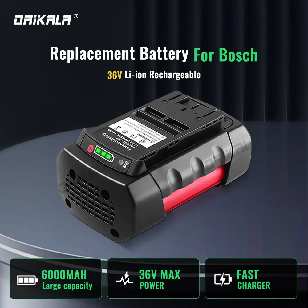 

36V 6.0AH/8.0Ah Li-ion Replacement Battery for Bosch D-70771 2607336003 2607336108 BAT836 BAT840 BAT810 Power Tool Battery