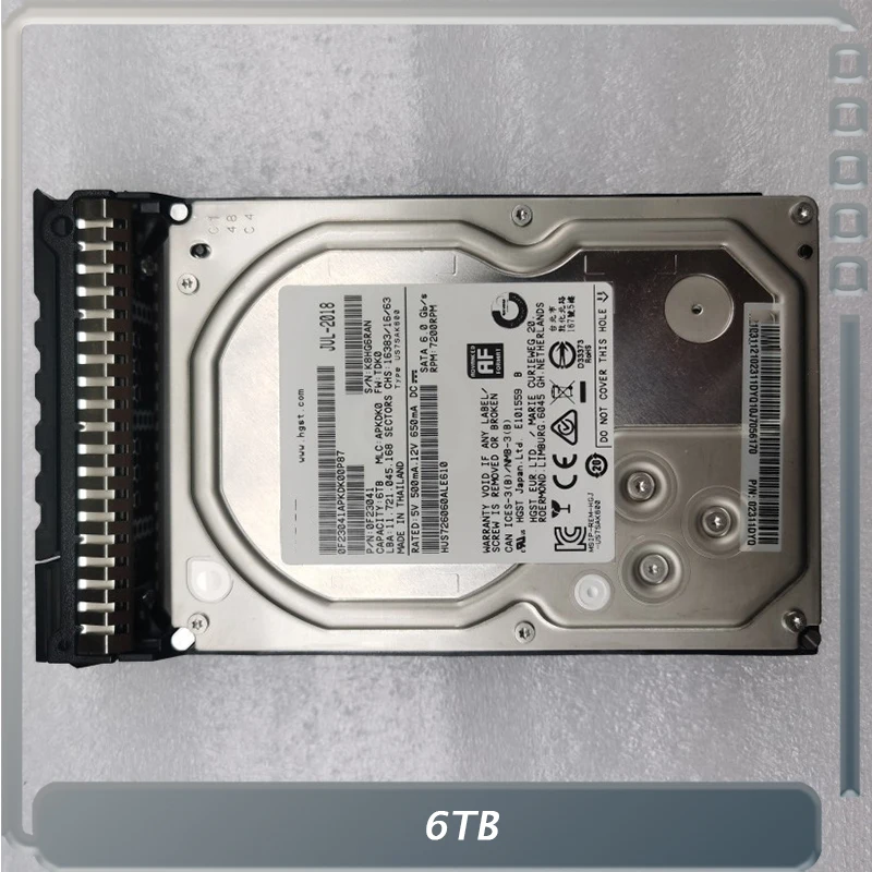 

6TB For HUAWEI 02311DYQ RH2288 1288 V3 V5 7.2K SATA Hard Drive 3.5 Inch