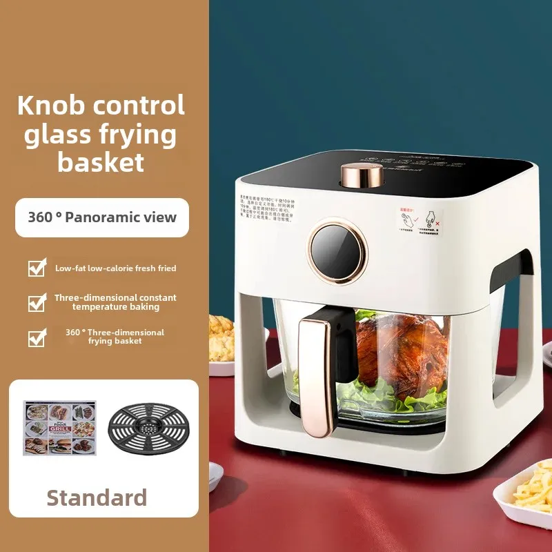 Smart Home Air Fryer Visible Touch Screen Oil-Free Multifunctional French Fryer Batch Gift Cooking Appliance Powerful