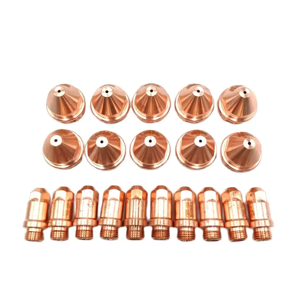 10pcs YGX100102D electrode and 10pcs YGX100103D nozzle for YGX-100 YK-100 100A  Huayuan LGK-100 LGK-120 CNC Plasma torch