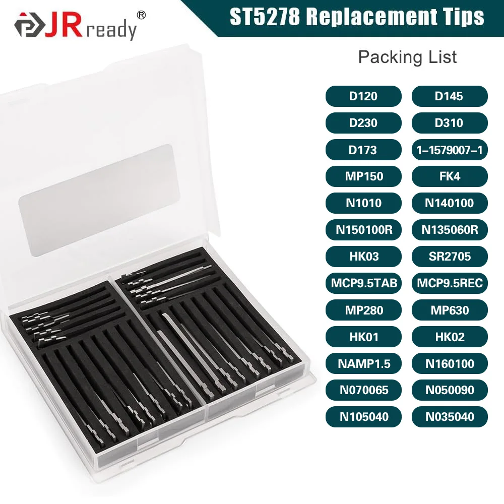 JRready Replacement Tip Kit for Extraction Tool &Terminal Release Tool for Deutsch,AMP/TE,Molex,Delphi,JST,Harting Connectors