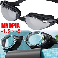 -1.5~-9.0 Myopia Swimming Goggles Myopia Professional Anti-fog UV Swimming Glasses Men Women Silicone Swim Sports Eyewear 2