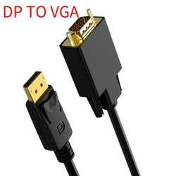 Premium HD DisplayPort to VGA Conversion Cable - High - Resolution Video Connection for TV, Monitor, Laptop, Computer, and Projector (DP to VGA)