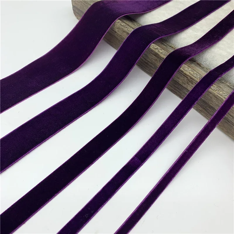 

Purple Velvet Ribbon 6mm-38mm For Handmade Gift Bouquet Wrapping Supplies Home Party Decorations Christmas Ribbons