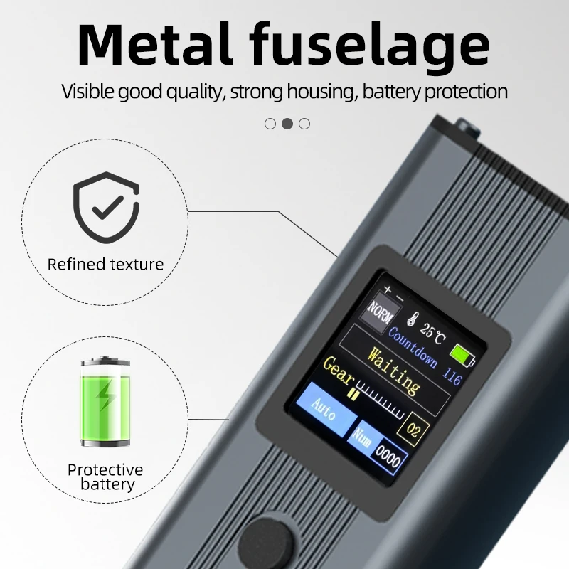 PSW01 Portable Digital Display Spot Welder 11 Gears Adjustable Dual Pulse for 18650 Battery Nickel Strip Welding