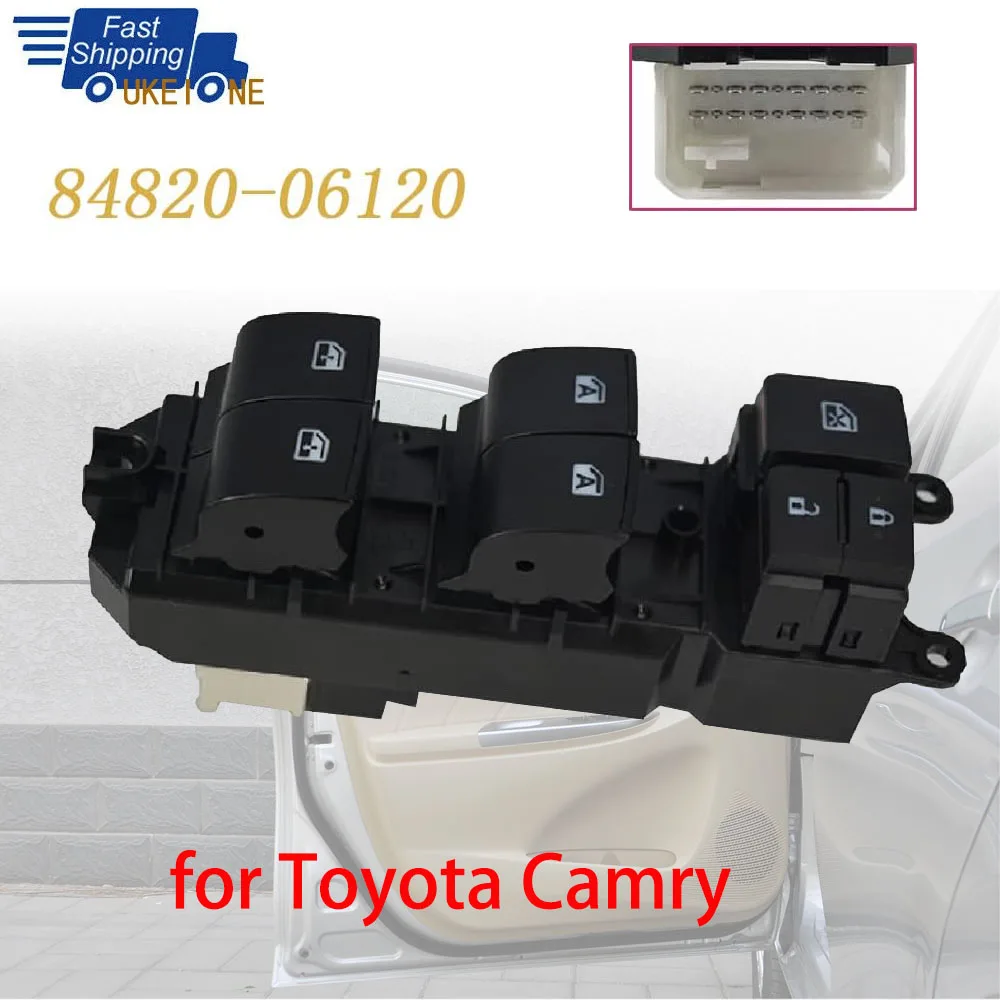

Электрический выключатель стеклоподъемника, кнопка управления для Toyota Camry Gas и Hybrid 2015 2016 2017, автомобильные аксессуары 84820-06120