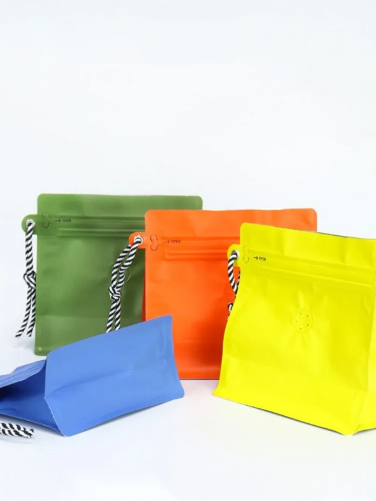 휴대용 장바구니 20개의 StoBag 밸브가 있는 원두 커피 포장 가방, 알루미늄 호일 밀봉, 분말 식품 견과류 보관용, 재사용 가능한 휴대용 파우치