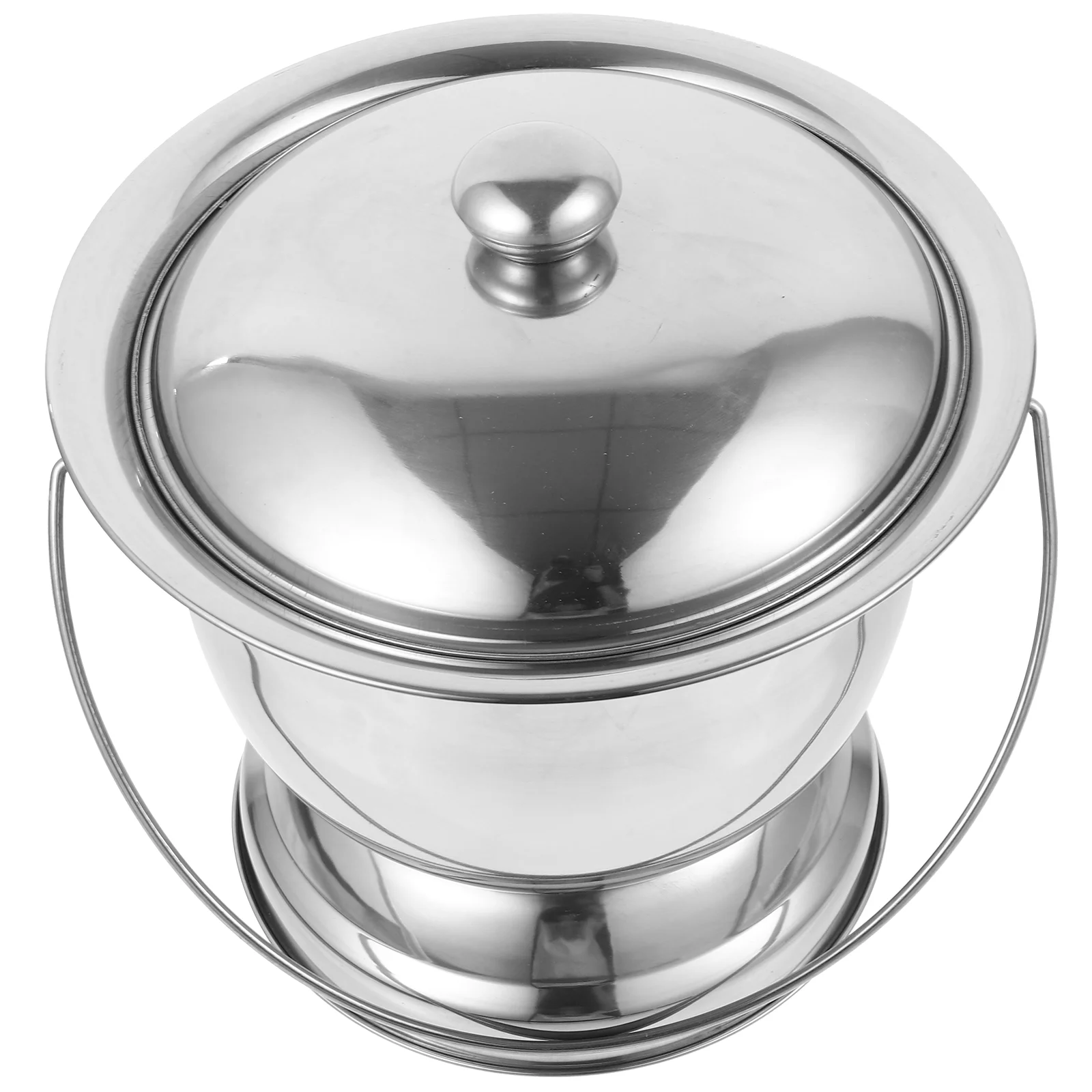 

Portable Toilet Bedpan Stainless Steel Bedpans Lid Adult Baby Potty Pregnant Woman Camping Urinal Urine Pots