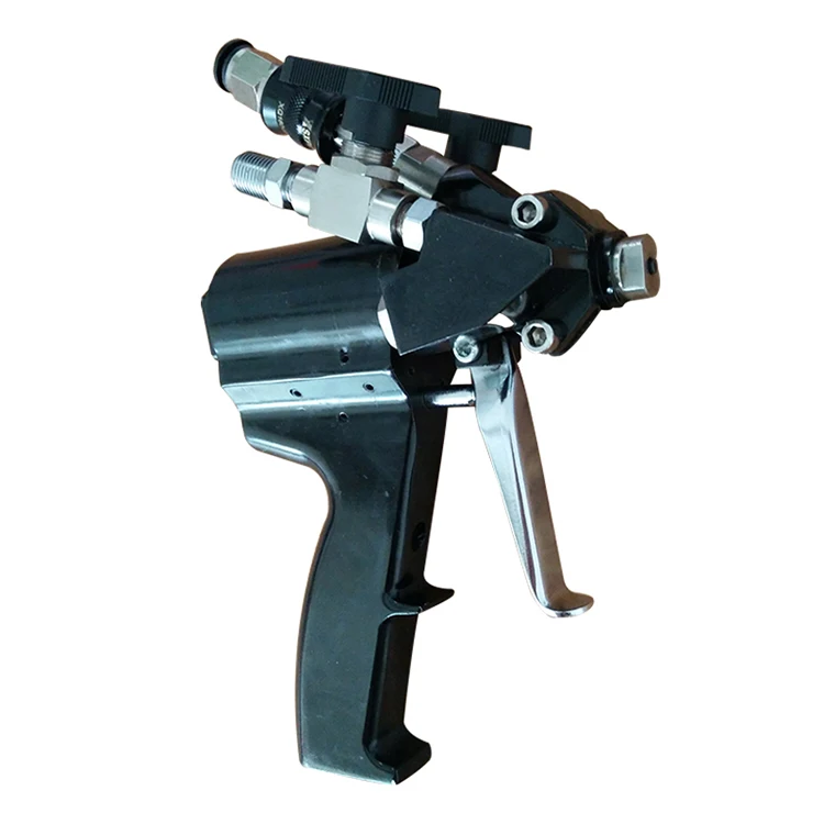 double head dual nozzle spray gun for nano chrome spray A B paint silver nano chrome 4