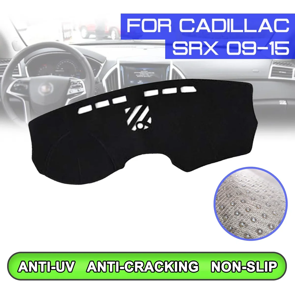 

Коврик для приборной панели автомобиля Cadillac SRX 2009 2010 2011 2012 2013 2014 2015, нескользящий коврик для приборной панели с защитой от ультрафиолета