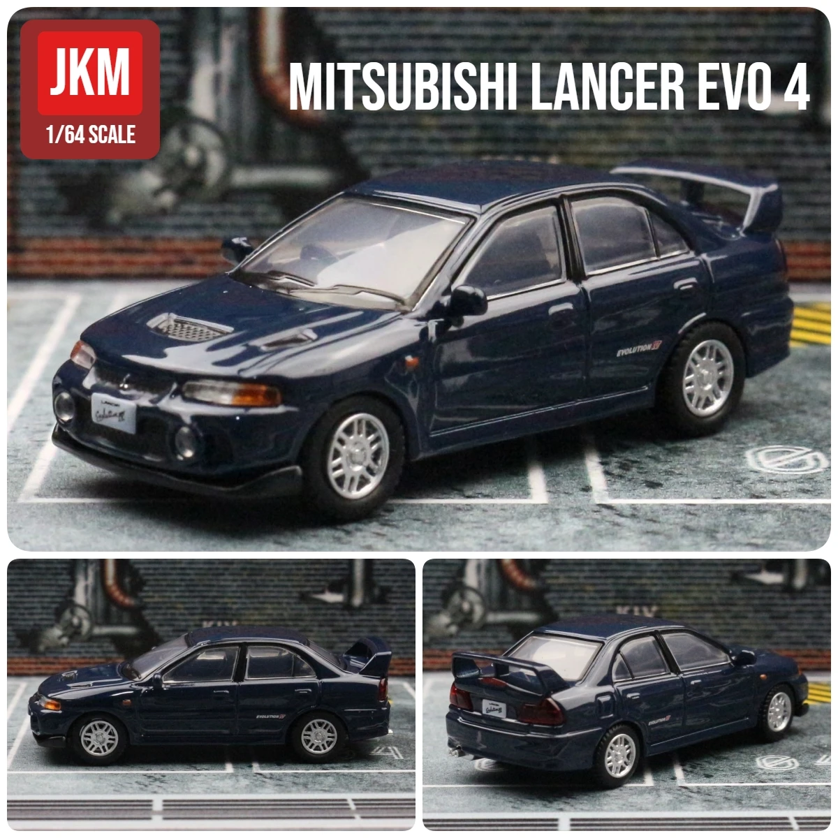 1/64 Mitsubishi Lancer Evolution EVO Toy Car Miniature 1:64
