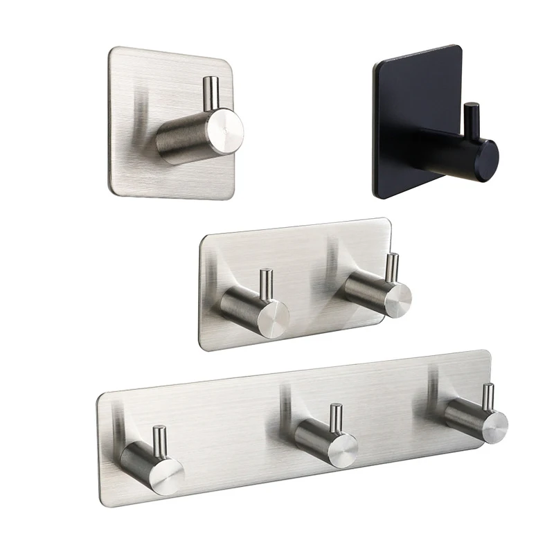 Adhesive hook clothes hook towel hook stainless steel 3M self-adhesive