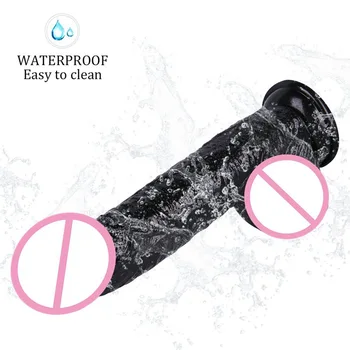 Black Giant Realistic Dildo with Strong Suction Cup Super Huge Dildos Big Glans Artificial Penis 6cm Thick Dick Adult Sex Toys 3
