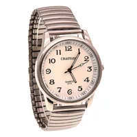 chaoyada Old Men Women Couples Watches Flexible Elastic Strap Simple Large Digital Stainless Steel Electronic Wristwatches 1