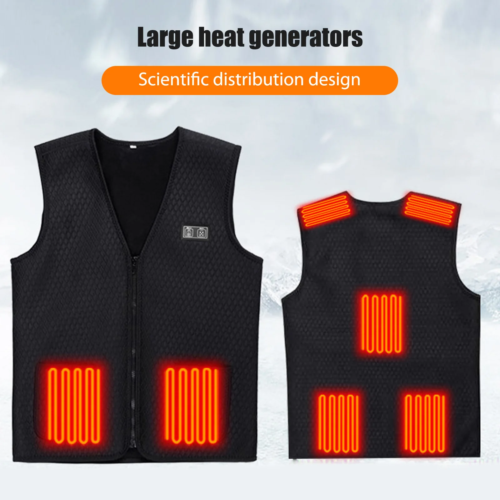 USB Heating Vest Women Men Winter Heated Vest 3 Heating Zones Unisex Heated Clothing Lightweight Body Warmer for Outdoor