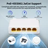 HORACO 5 Port Gigabit POE Extender 4 Port PoE Repeater 100/1000Mbps DIN Rail Network VLAN for 48V POE Camera Wierless AP CCTV 3