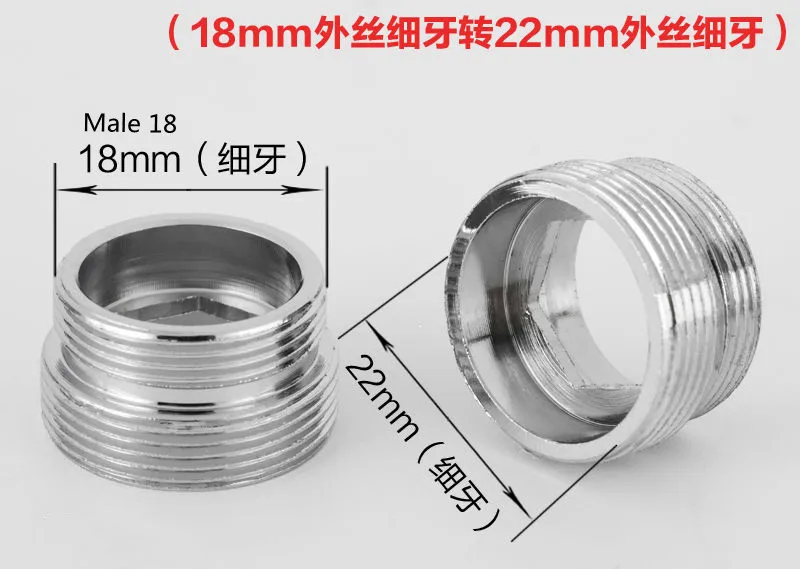 16 18 20 22 24mm G3/4 G1/2 To M22 Connectors Kitchen Aerator Bubbler Water Purifier Adapter Faucet Extend Length Adapters