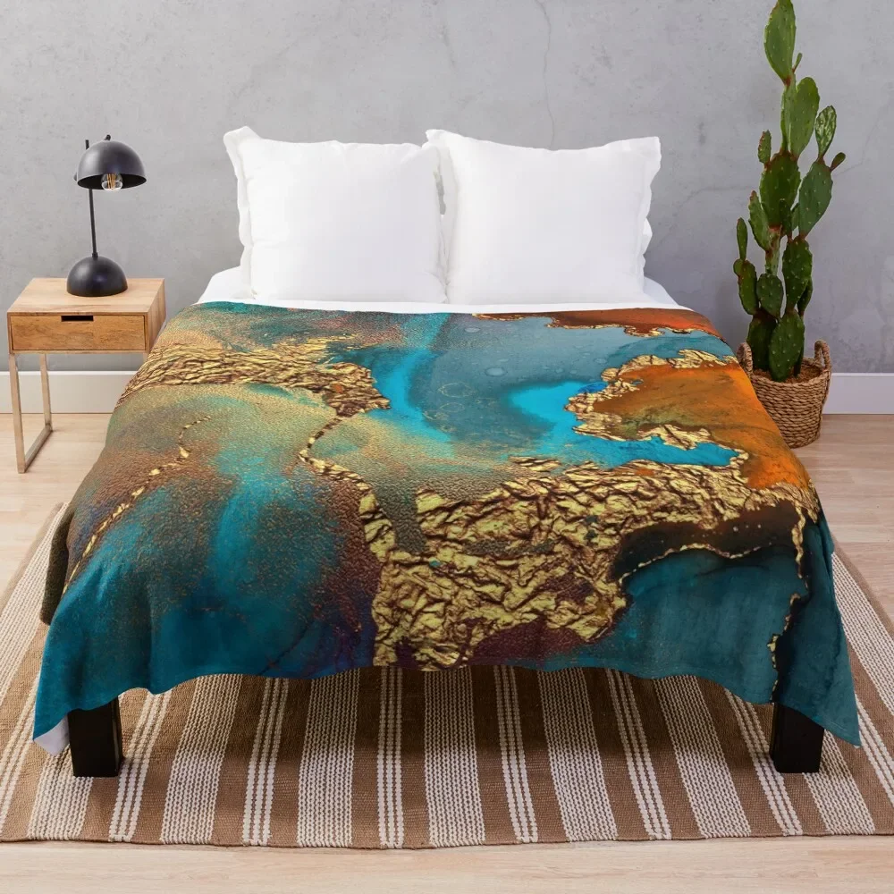 

glamorous gold ink autumn texture Throw Blanket Sleeping Bag blankets ands Large Blankets