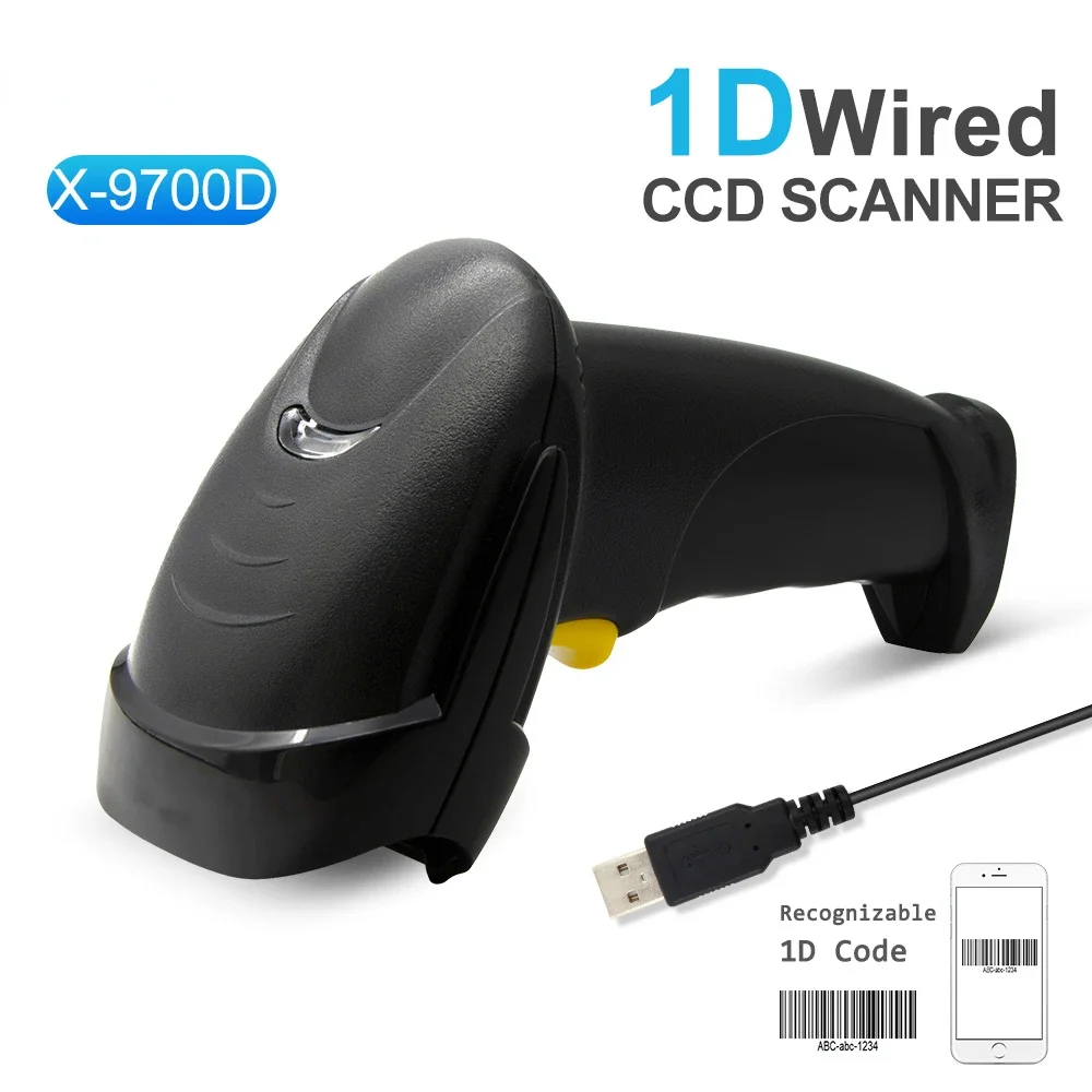 Фото Сканер штрих-кода Xincode лазерный CCD CMO проводной сканер проводной Ручной 1D 2D QR сканер штрих-кода поставщики №3