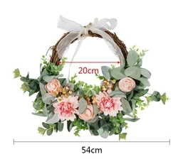 

Семейный венок для входной двери, DIY напольный сад, искусственные листья FZH334, венок из коробки, стена, домашний зеленый