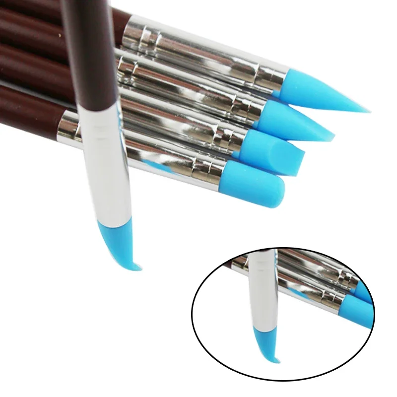 Set Di 5 Strumenti Per Scultura In Argilla Siliconica - Penne Per Modellismo, Ceramica, Nail Art E Incisioni Fai Da Te - 2