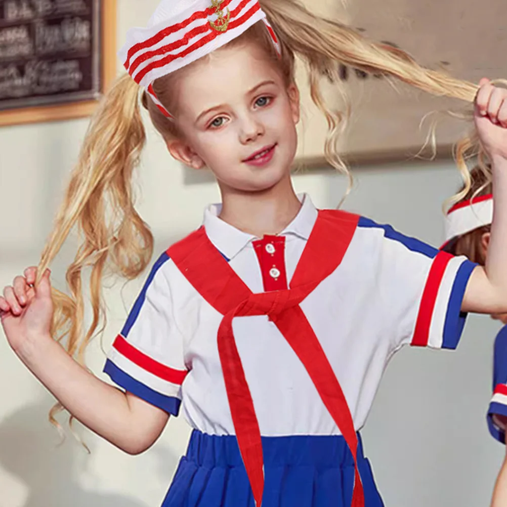 

Headband Children's Clothing Captain Hat Headbands Party Shawl for Yacht Headgear Red Sailor Hair Hoops Nautical