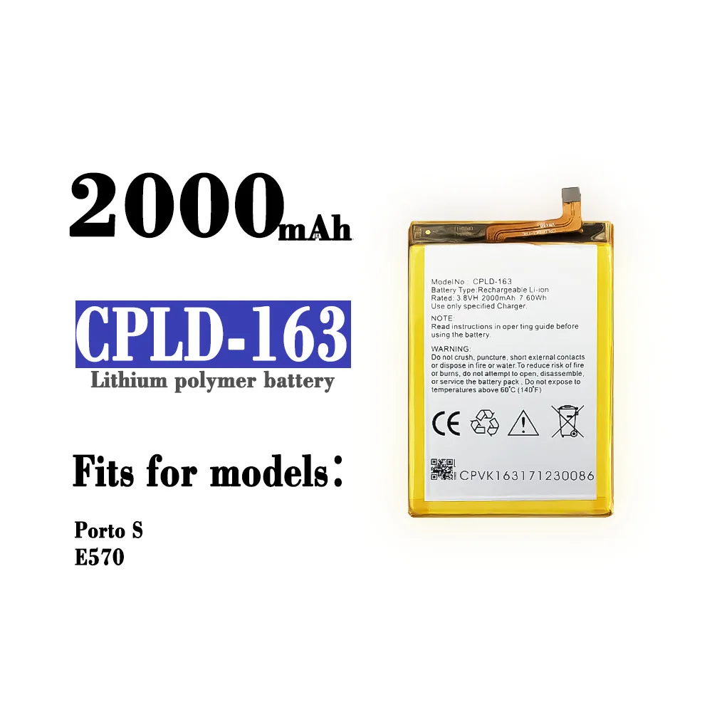 

CPLD-163 сменная батарея для Coolpad Port S E570 мобильный телефон с высокой емкостью, встроенными литиевыми новейшими батареями