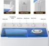 Washing Machine, Twin Tub Washing Machine Laundry Compact Washer spinner Combo with 40lbs capacity, 24Lbs Washer and 16 6