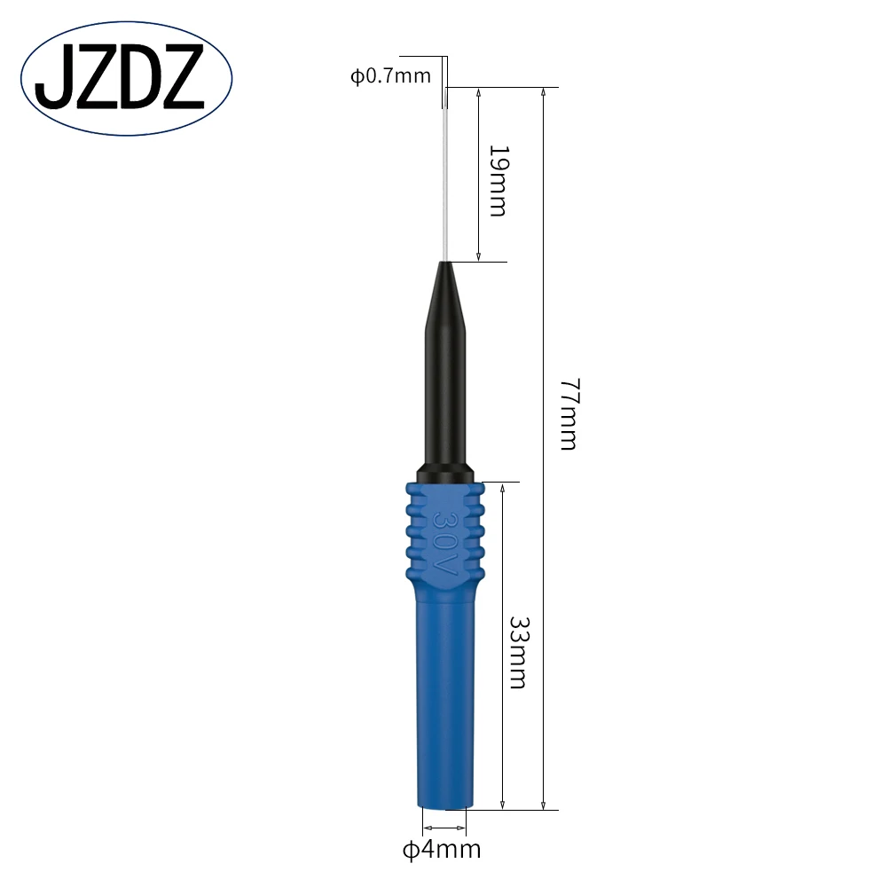 JZDZ 5pcs 멀티 미터 테스트 핀 프로브 진단 도구 절연 와이어 피어싱 테스터 바늘 팁 수리 액세서리 J.30009H