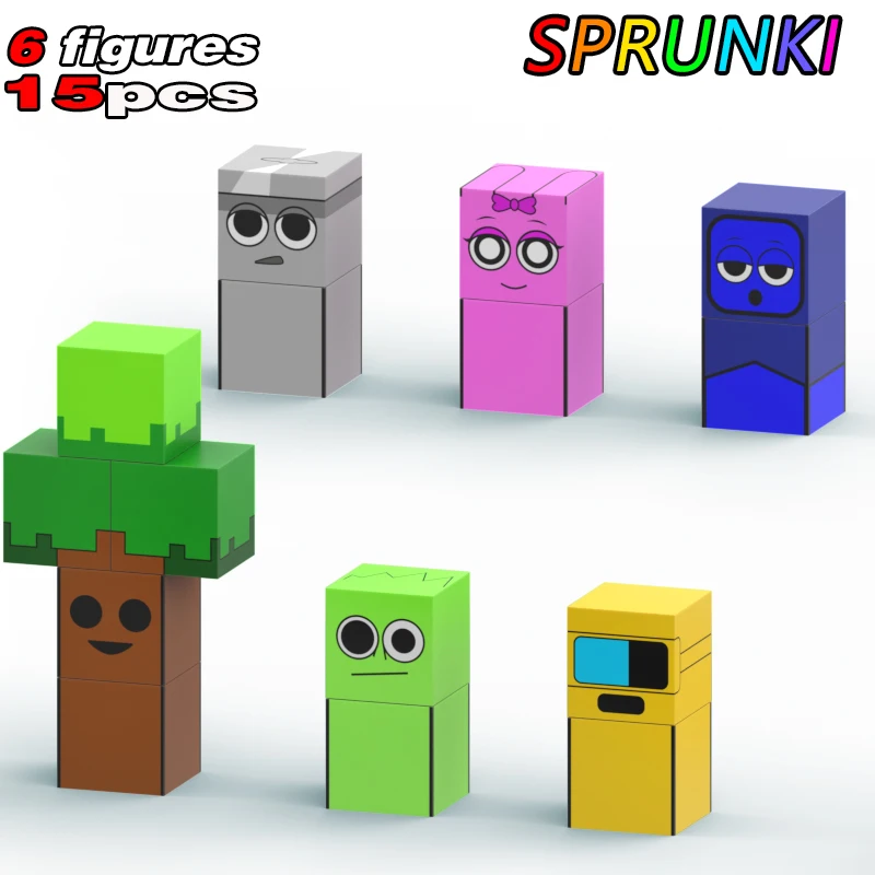 MOC Incredibox Sprunki Magnetic Blocks Music Game Toys
