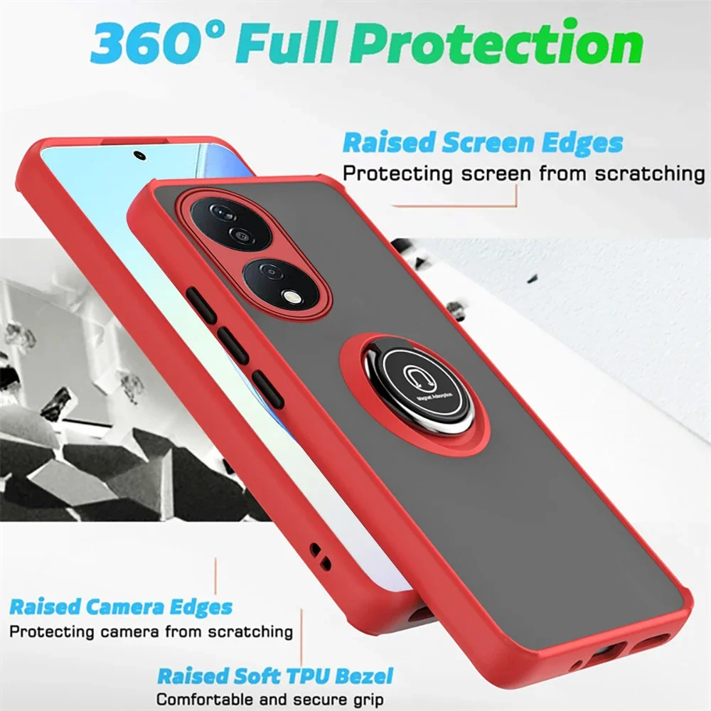 Magnet Holder Ring Shockproof Matte Armor Case - Durable Protection
