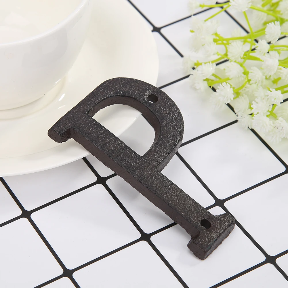 Metal Letters Alphabet Cast Iron Decoration House Sign Doorplate for Cafe Wall