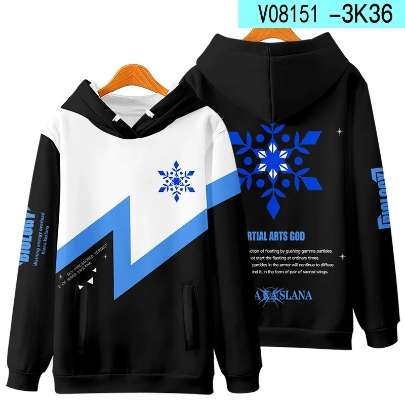Game Honkai Impact 3rd Oversized Hoodie Women Men Hooded Sweatshirt Streetwear Harajuku Tracksuit Kiana Kaslana Cosplay Costume