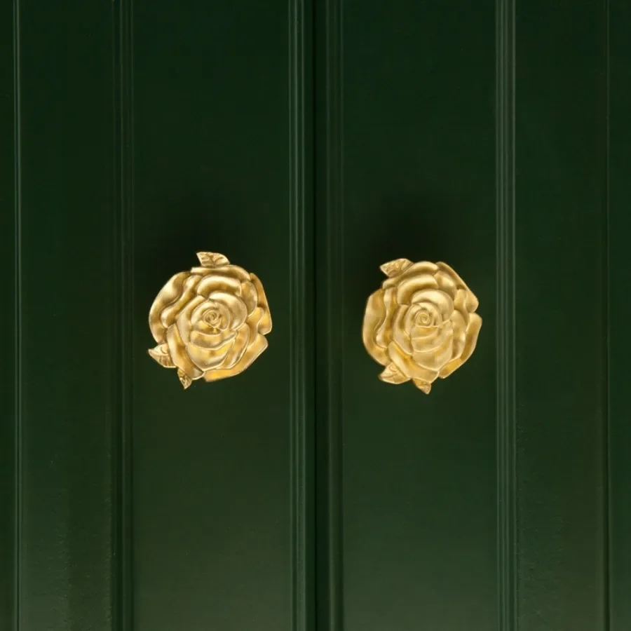 solid brass flower botoes alcas para 03