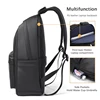 New Fashion Men PU Leather Backpack Black School Bags for Teenager 15.6 Inch Laptop Backpacks Mochila Masculina High Quality 3