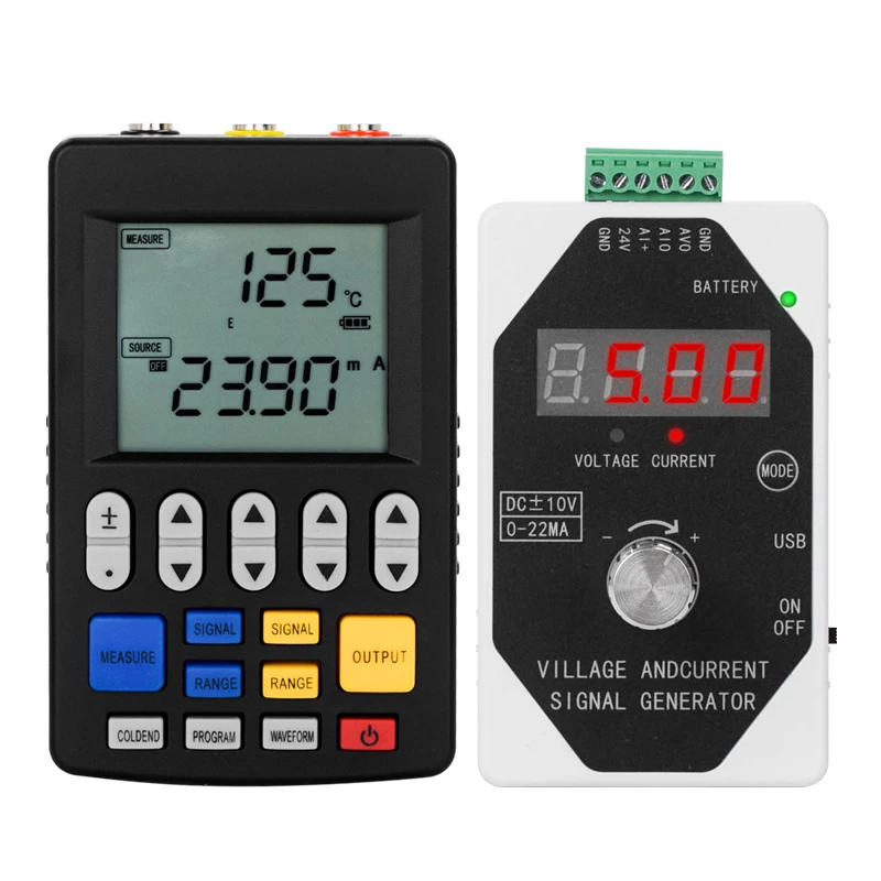 เครื่องกำเนิดสัญญาณ AHZOTO ปรับค่ากระแสและแรงดันไฟฟ้าได้ 0-10V เครื่องจำลองสัญญาณ 4-20mA เครื่องส่งสัญญาณและเครื่องสอบเทียบ 1