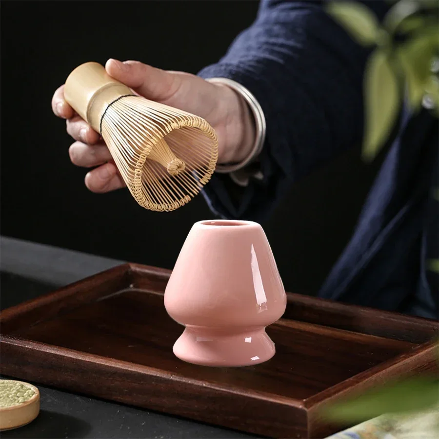 Matcha Whisk And Spoon Set With Stand Japanese Tea Tool 3 Piece_voghion.com