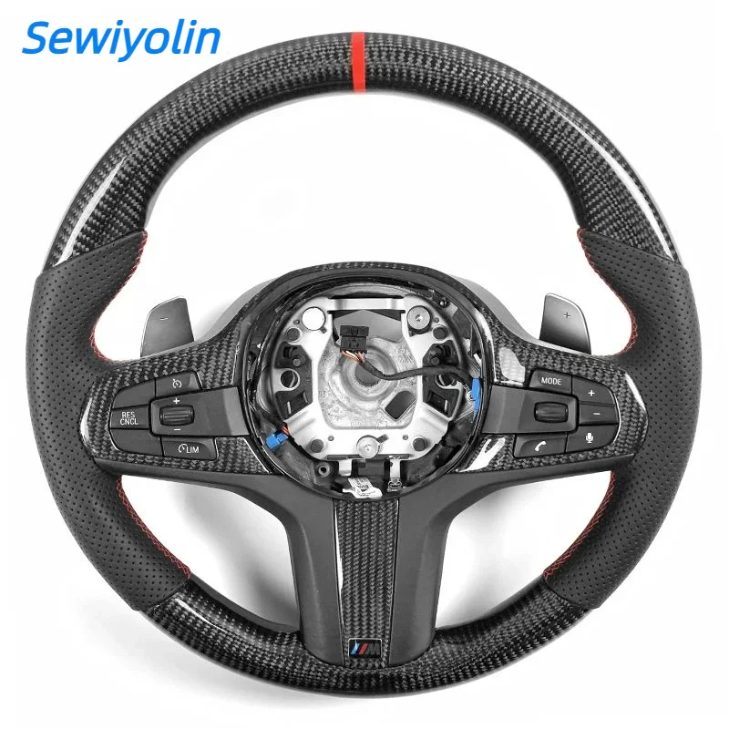 

Fit For BMW 3 4 Series G20 G21 G22 M3 G80 M4 G82 M340i Real Carbon Fiber Steering Wheel Customization M performance Replacement