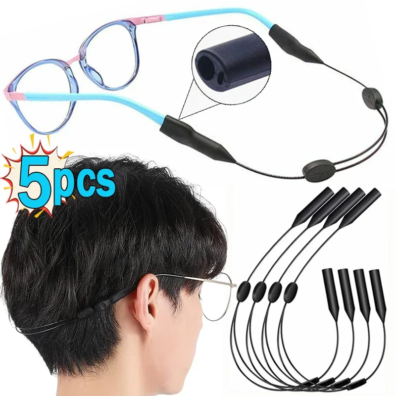 

1/5pcd Universal Anti-slip Eyewear Retainer Fit Sports Sunglasses Retainer Unisex Strap Safety Glasses Holder Large Round-Head