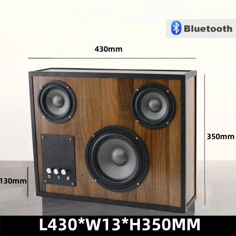 Vintage wooden wireless Bluetooth speaker high-power metal subwoofer Living room desktop decoration Festival gifts caixa de som
