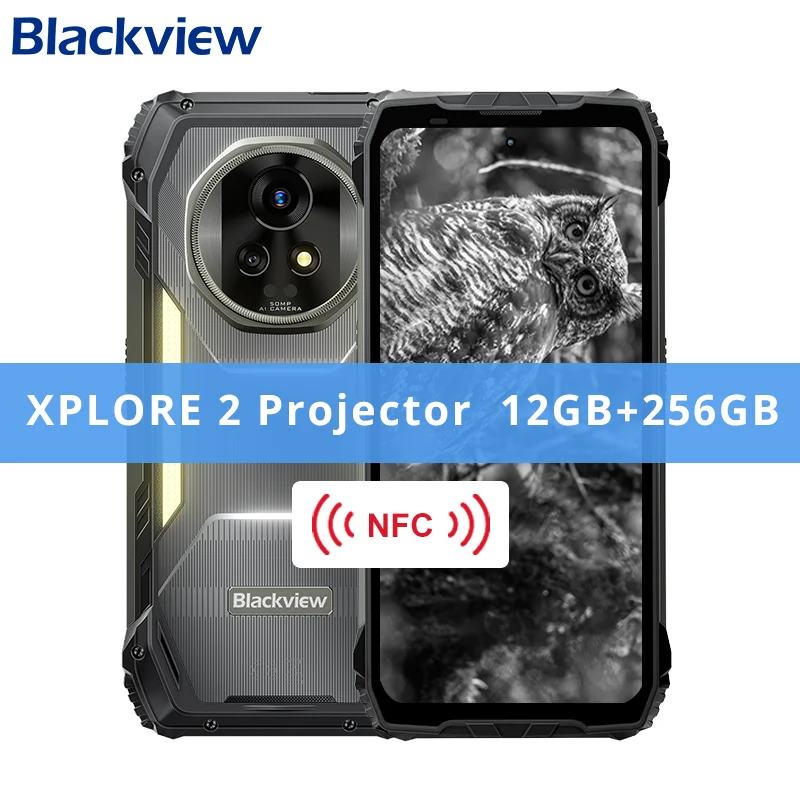 New Blackview XPLORE 2 Projector 5G AI Rugged Phone 6.73” 3.2K