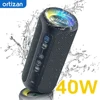 Ortizan 40W Portable Speakers Bluetooth 5.3 Bass Subwoofer Wireless IPX7 Waterproof TWS Outdoor Travel Speakers Suporrt TF/AUX 1
